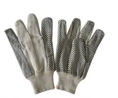 Economic Labor Protection Drill Cotton Work Gloves Origin China Length Short Size 10" 10.5" Color Customized HS Code 4203291090 - Image 4