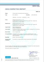 KEMA certificate from Farady Electric Co., Ltd.