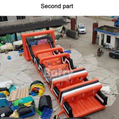 Outdoor Game Team Building Long 3PCS Connected Radical Run Inflatable Obstacle Course - Image 4