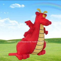 ACE15-09 Red Inflatable Dragon Cartoon 2-5m EN71 CE MOQ1 15D Color Red Usage Event Height 2~5m Standard EN71 Material Nylon - Image 1