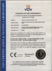 CE certificate from Zhejiang Genuine Machine Co., Ltd.