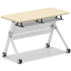 Computer Desk with Wheels Office Meeting Training Folding Table - Image 3