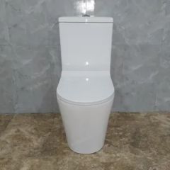 Australian Style Back to Wall Wc S-Trap P-Trap Available Ceramic Rimless Two Piece Toilet - Image 3