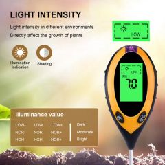 4 in 1 Soil Tester pH Moisture Meter Temperature Light - Image 4