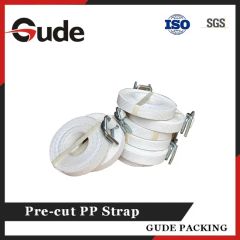 Durable 1/2" Embossed White Pre-Cut PP Strapping for Packaging for Logistics - Image 1