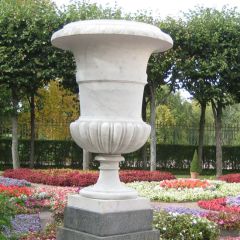 Contracted Outdoor Garden Decor Flowerpot Marble Statue for Sale - Image 6