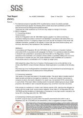 PIGMENT BLUE 153-SVHC-02 certificate of ORIEN CHEMICAL CO., LTD. – certificate photo, supplier certificates section