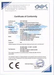 CE certificate from Zhongshan Longshine Zhenglong Heavy Industry Machinery Co., Ltd.