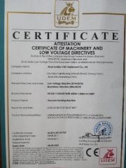 CE certificate from Shandong Guandiao CNC Equipment Co., Ltd.