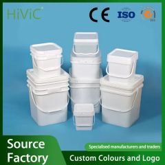 for Sale 1L - 5L Clear Food Grade Container Square Plastic Bucket Pail for Food Packing Custom Logo Colors - Image 2
