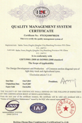 ISO certificate of Shandong Acura Group Co., Ltd. – certificate photo, supplier certificates section