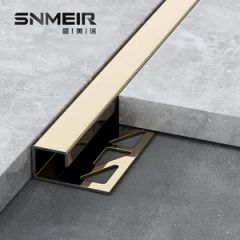 Modern Metal Tile Trim Tile Accessories Tile Edge Trim OEM Support Color Silver Trademark Senmry Certificate ISO9001 Origin China - Image 3