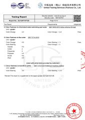 4 Level Color Fastness Report certificate of Guangzhou Yangda Knitting Co., Ltd. – certificate photo, supplier certificates section