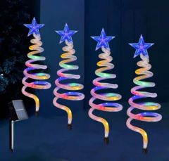Solar Lawn Stake Lights Snowflake 8Modes Warm White LED Cartoon Touch Control ABS MOQ100 15D - Image 6