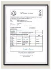 FSC certificate of Xiamen Long Xian Trade Co., Ltd. – certificate photo, supplier certificates section