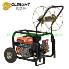 30bar Portable Power Sprayer with 7.5HP Gasoline Engine Big Wheels & Pipe - Image 3