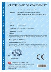 CE-Paper Cone Finishing Machine certificate from Zhengzhou Gashili Machinery Co., Ltd.