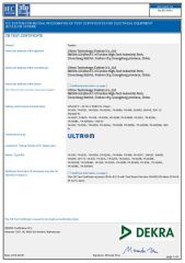 CB Certificate certificate from Ultron Technology (Foshan) Co., Ltd.