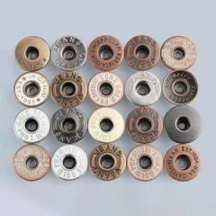 Brass Buttons with Rivets Metal Jean Buttons for Clothes - Image 2