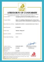 Our Certificates certificate of Guangdong Aluminum City Building Materials Co., Ltd – certificate photo, supplier certificates section