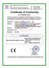 Certificate of Conformity certificate of Shenzhen Kebe Electronic Co., Ltd – certificate photo, supplier certificates section