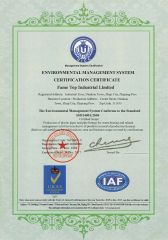 ISO14001:2004 For Plastic Pipe And Fitting certificate from FAME TOP INDUSTRIAL LIMITED