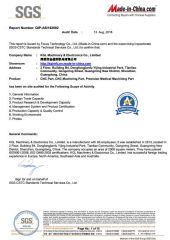 SGS Certificate certificate from KGL Machinery & Electronics Co., Limited