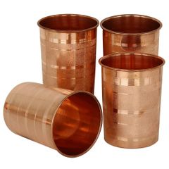 Copper Glass Shape Round Design Plain Capacity 300 ml Microwave Safe Yes Pattern Ancient Design Number Of Piece 4 Piece Color Enchanting - Image 2