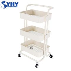 Portable Rolling Trolley Cart Kitchen Storage Utility Cart - Image 6