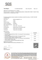 FOOD Grade Certificate certificate from Hebei Anyu Glass Products Co., Limited
