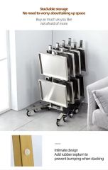 Favorable Rolling Metal Storage Utility Cart Mobile Cart Beauty Trolley - Image 5