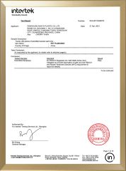 REACH certificate from Dongguan Sunyo Plastic Co., Ltd.