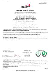 ECOCERT certificate certificate from Chengdu Molee Textile Co., Ltd.