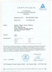 CD6250B CD6163 CD6163 CD6171 CE CERTIFICATE-MACHINERY DIRECTIVE certificate from DEZHOU PRECION MACHINE TOOL CO., LTD.