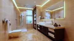 Bathroom Interiors Location Chennai Application Home Service Type Off Line Service Duration 1 to - SKY Interiors