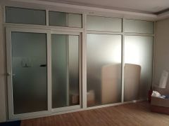 Office Partition , Fixed And 2 Sliding UPVC Doors Color Teak Colour, White Price Per Square Foot Rs 370, Rs - Image 1