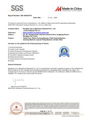 Made in China Network report certificate from Shanghai Lao Le Machinery Equipment Co., Ltd.