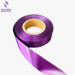 Factory Stocked Polyester Single/Double Faced Smooth Violet Purple Satin Ribbon - Image 3