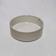 16PCS Stoneware Dinner Set Ceramic Tableware Vertical Line Emboss - Image 4