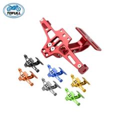Motorcycle Modification Accessories Adjustable Rear CNC Aluminum License Plate Frame - Image 3