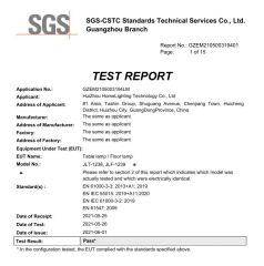 SGS-Test report certificate of Huizhou Homelighting Technology Co., Ltd. – certificate photo, supplier certificates section