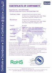 RoHS certificate from Guangzhou Benner Electronic Technology Co., Ltd