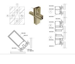 Heat Sound Insulation Aluminium Frame Curtain Wall with Glass - Image 3