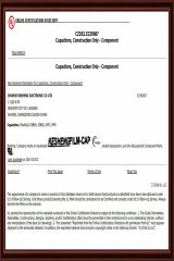 UL certificate certificate from KESHENG FILM-CAP