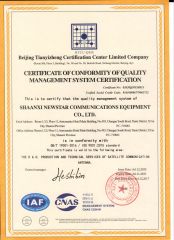 ISO9001 certificate certificate from Shaanxi Newstar Communications Equipment Co., Ltd.
