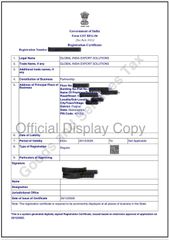 GST CERTIFICATE certificate from GLOBAL INDIA EXPORT SOLUTIONS