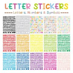 English Letter Stickers Small Size Waterproof Decorative Numeric Letter Ledger Stickers - Image 3