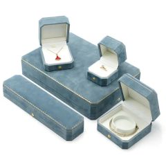 Wholesale Luxury Custom Logo Printed Velvet Flocked Ring Box Necklace Pendant Jewelry Boxes - Shantou Kaicheng Craft Co., Ltd.
