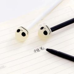 Spooky Skeleton Gel Pens for Creative Halloween Crafts Weight 13G Color Black Size 18.5cm Refillable Yes Model NO. BB24 Type Capped - Image 2