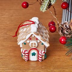 Wholesale Price OEM Manufacturer Personalized Navidad Xmas Hanging Ornaments Gifts Crafts Custom Clay Gingerbread Small House Christmas Tree Decorations Factory - Image 5
